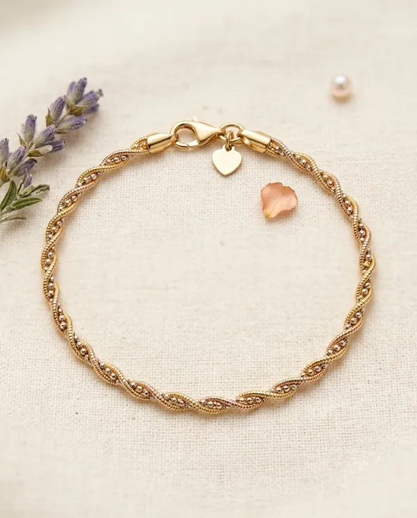 Gold_Tone_Sterling_Silver_Bracelet_For_Women