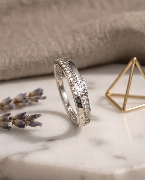 White_Diamond_Sterling_Silver_Ring_For_Women