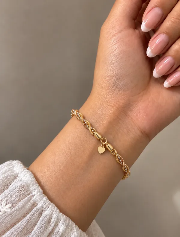 Gold_Tone_Sterling_Silver_Bracelet_For_Women