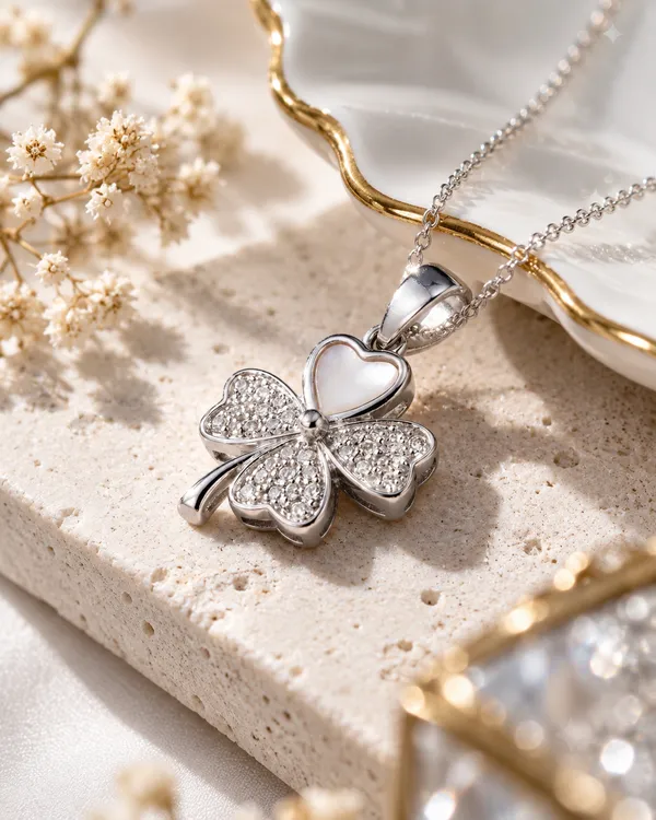 White_Cz_Sterling_Silver_Pendant_Necklace_For_Women