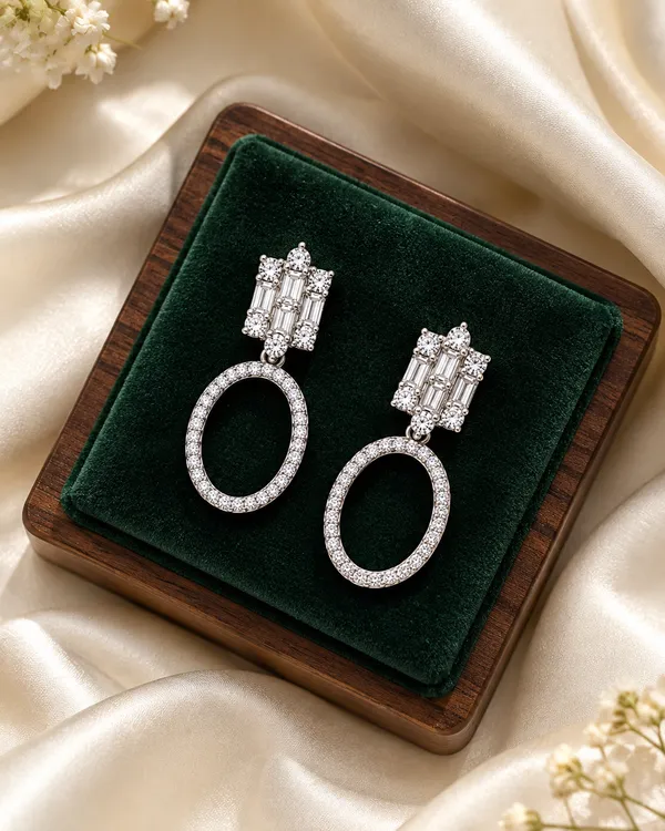White_Cubic_Zirconia_Sterling_Silver_Earrings_For_Women