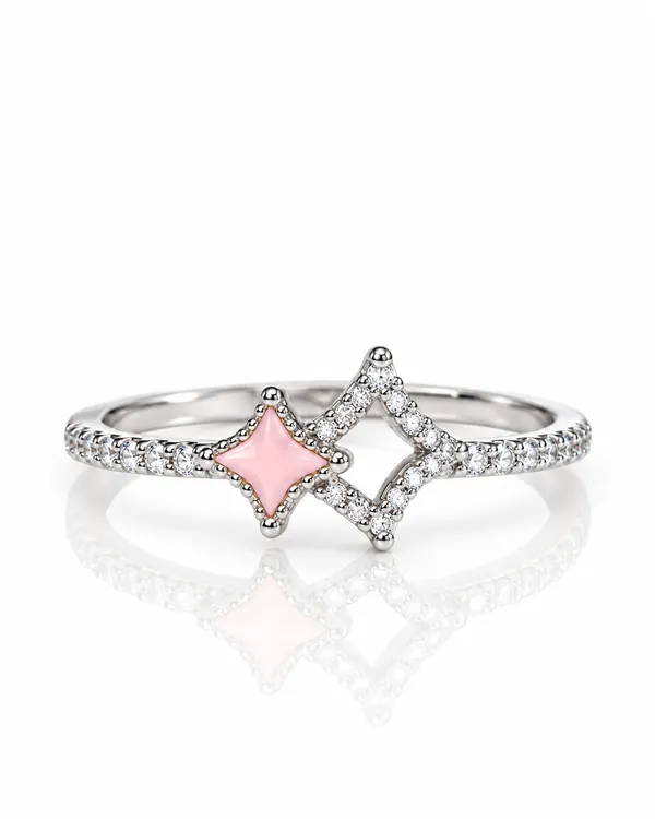White_Cubic_Zirconia_Sterling_Silver_Ring_For_Women