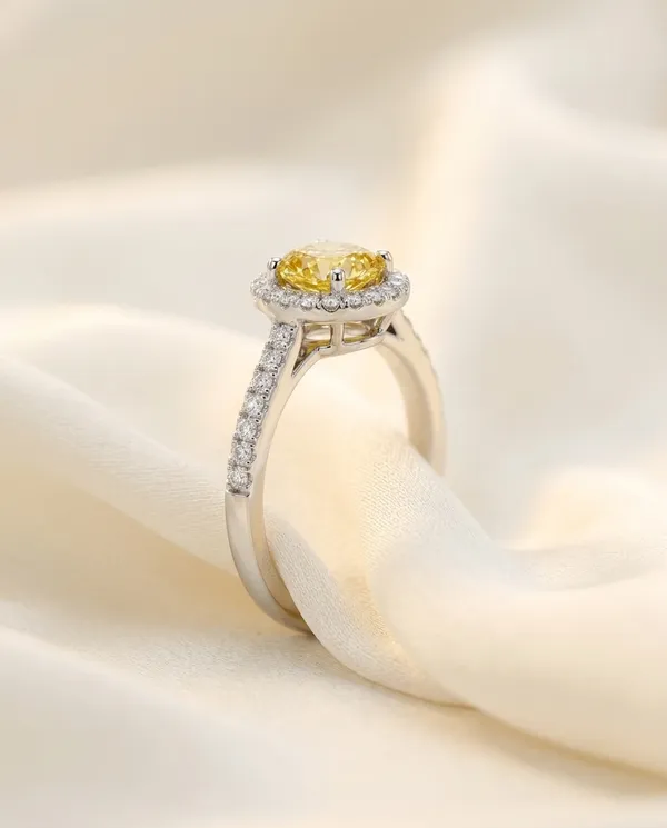 Yellow_Citrine_&_White_Sterling_Silver_Ring_For_Women