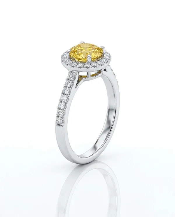 Yellow_Citrine_&_White_Sterling_Silver_Ring_For_Women