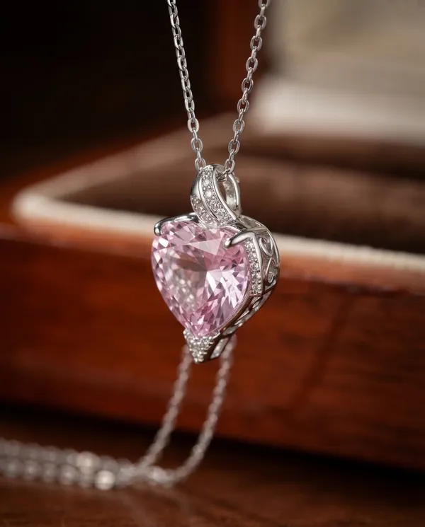 Baby_Pink_Stone_Sterling_Silver_Necklace_For_Women