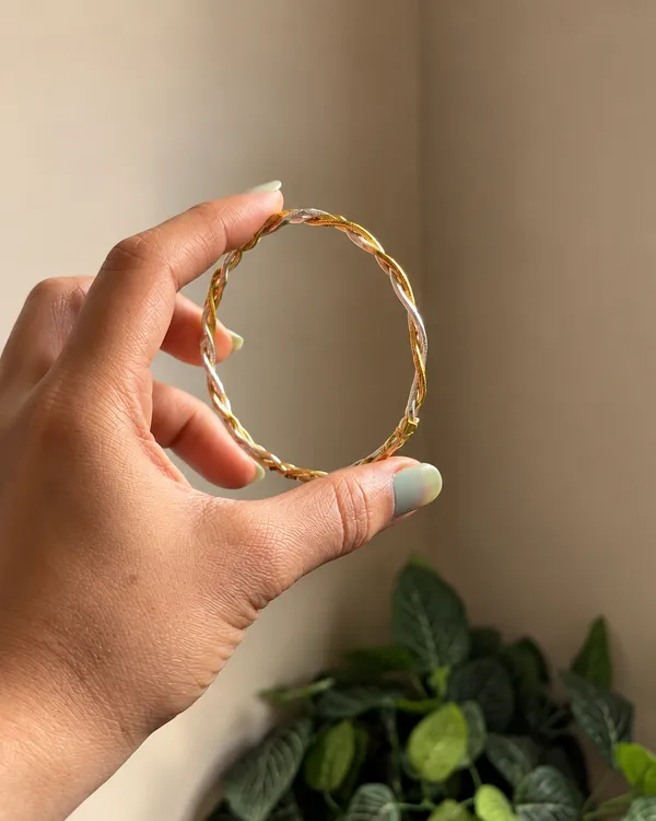 Golden_Tone_Sterling_Silver_Bracelet_For_Women