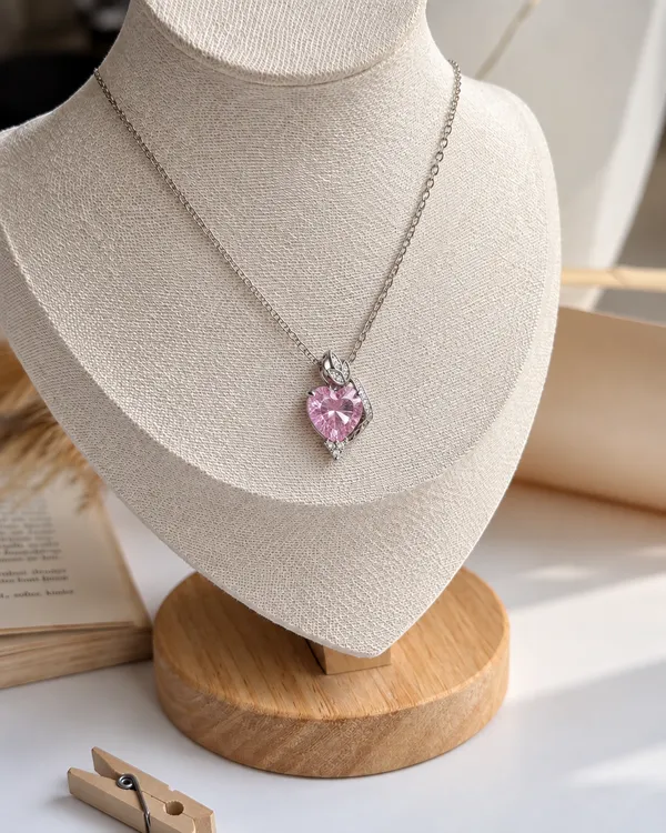Baby_Pink_Stone_Sterling_Silver_Necklace_For_Women
