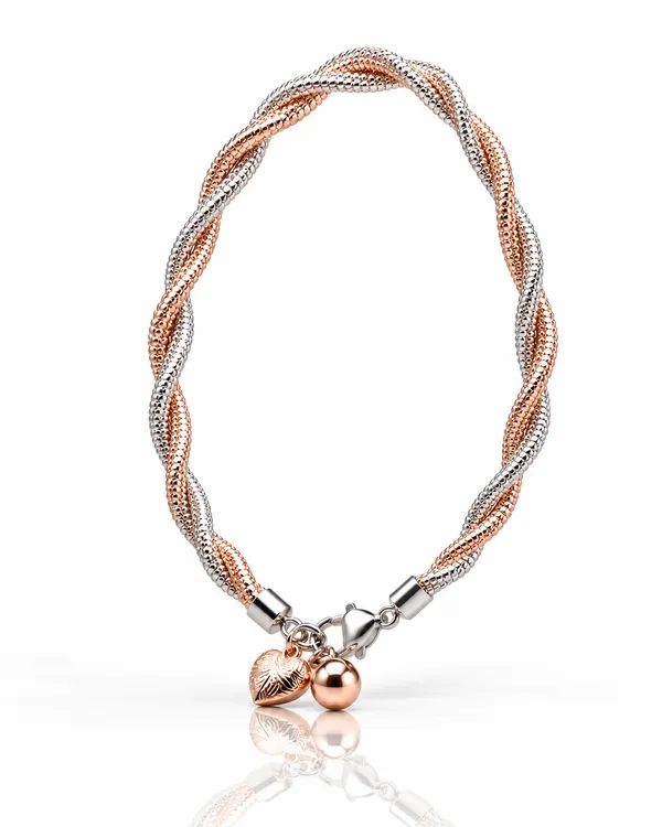 Rose_Gold_Sterling_Silver_Two_Tone_Bracelet_For_Women