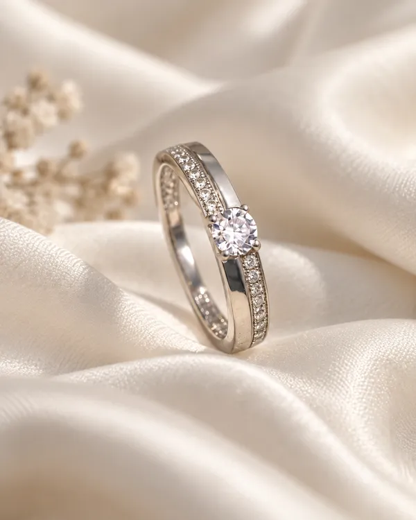 White_Diamond_Sterling_Silver_Ring_For_Women