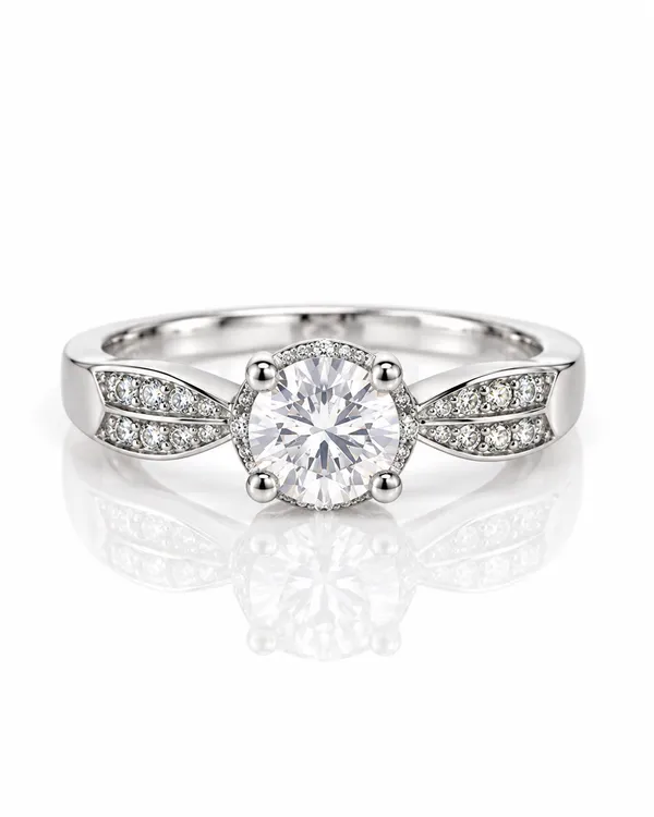 White_Diamond_Sterling_Silver_Ring_For_Women