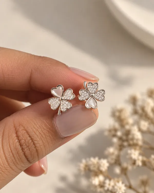 White_Diamond_Sterling_Silver_Earrings_For_Women