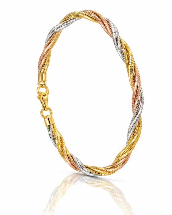 Golden_Tone_Sterling_Silver_Bracelet_For_Women