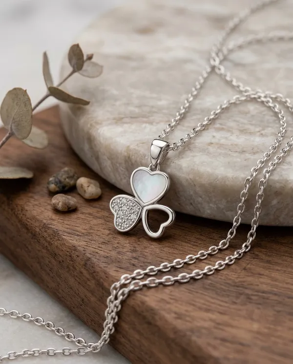 White_Cubic_Zirconia_Sterling_Silver_Necklace_For_Women