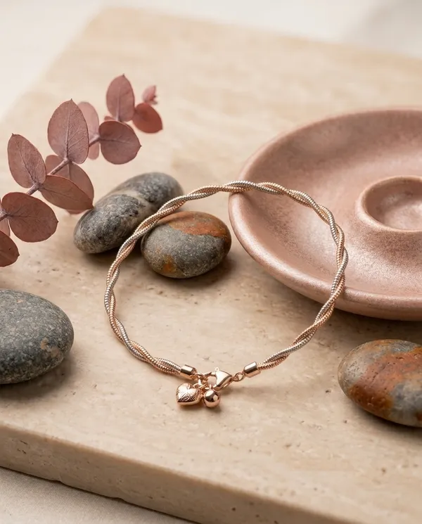 Rose_Gold_Sterling_Silver_Two_Tone_Bracelet_For_Women