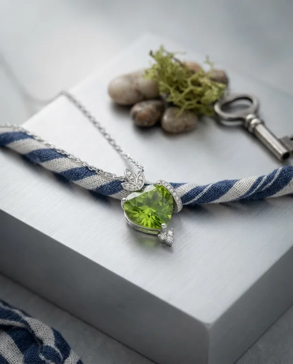 Peridot_Green_Heart_Sterling_Silver_Necklace_For_Women