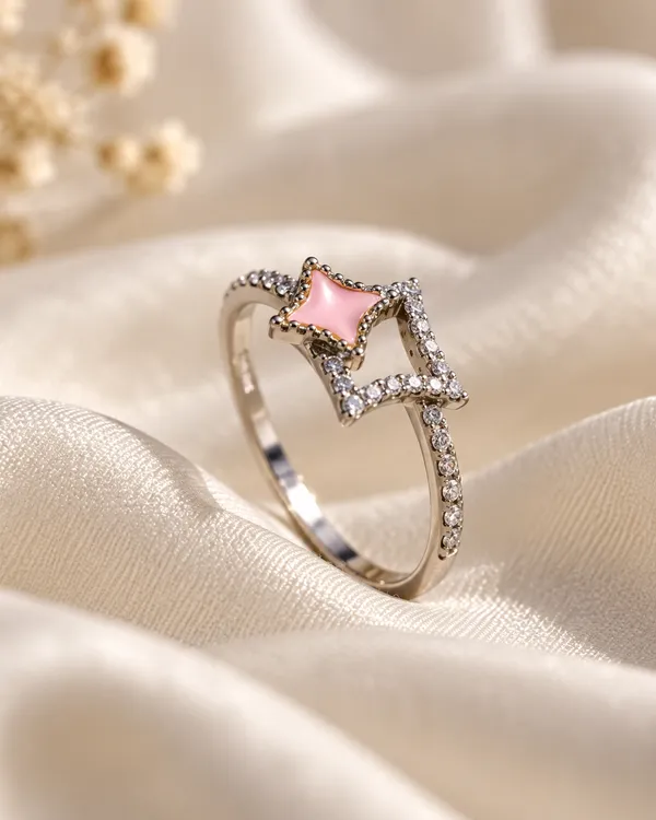 White_Cubic_Zirconia_Sterling_Silver_Ring_For_Women
