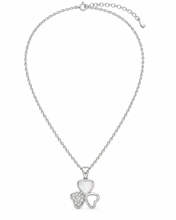 White_Cubic_Zirconia_Sterling_Silver_Necklace_For_Women