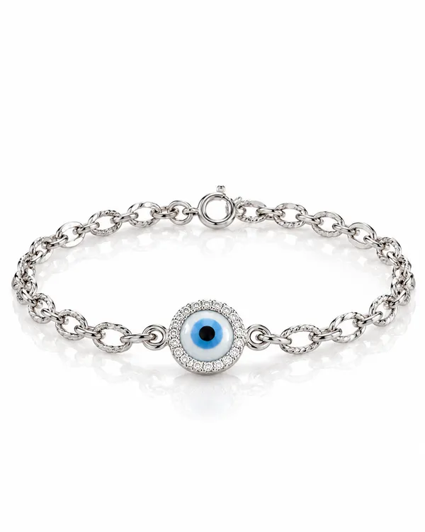 White_Cubic_Zirconia_Sterling_Silver_Bracelet_For_Women