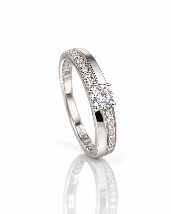White_Diamond_Sterling_Silver_Ring_For_Women