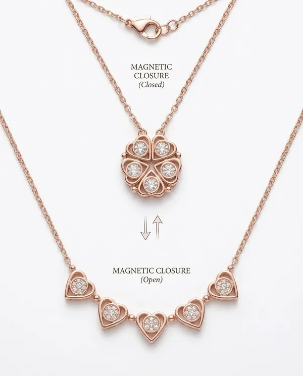 Cz_Diamond_Rose_Gold_Finish_Sterling_Silver_Necklace_For_Women