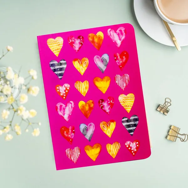 Pink_Heart_Designer_Notebook_A5_Size_Dotted_Pages_160_Pages_Stylish_Cover
