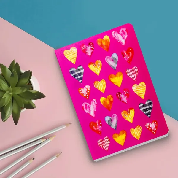 Pink_Heart_Designer_Notebook_A5_Size_Dotted_Pages_160_Pages_Stylish_Cover