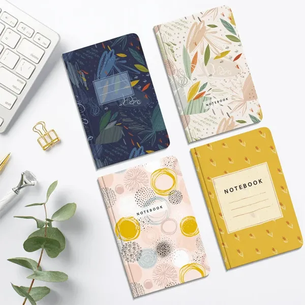 Abstract_Mini_Notebook_A6_Pocket_Size_Ruled_Pages_100_Pages_Pack_Of_4