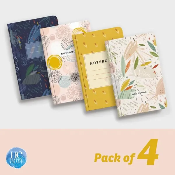 Abstract_Mini_Notebook_A6_Pocket_Size_Ruled_Pages_100_Pages_Pack_Of_4