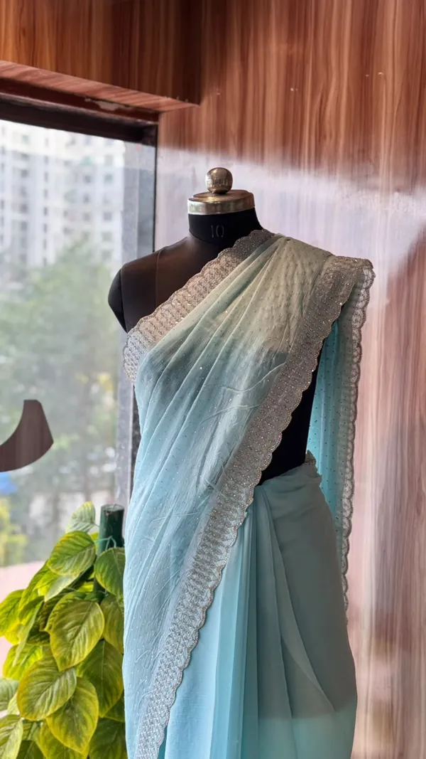 Blue_Sheer_Lace_Border_Saree_For_Women