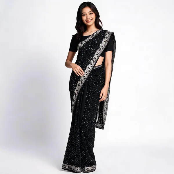 Black_Embellished_Paisley_Border_Saree_For_Women