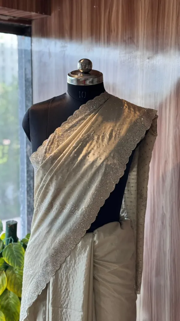 Cream_Sheer_Embellished_Saree_For_Women