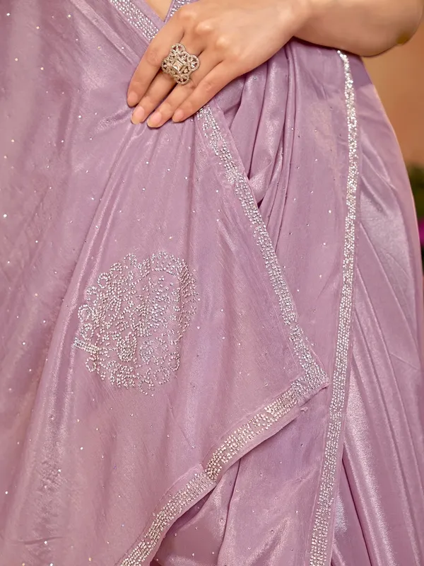 Lavender_Shimmer_Embellished_Saree_For_Women