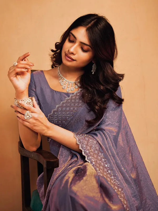 Purple_Georgette_Embellished_Saree_For_Women