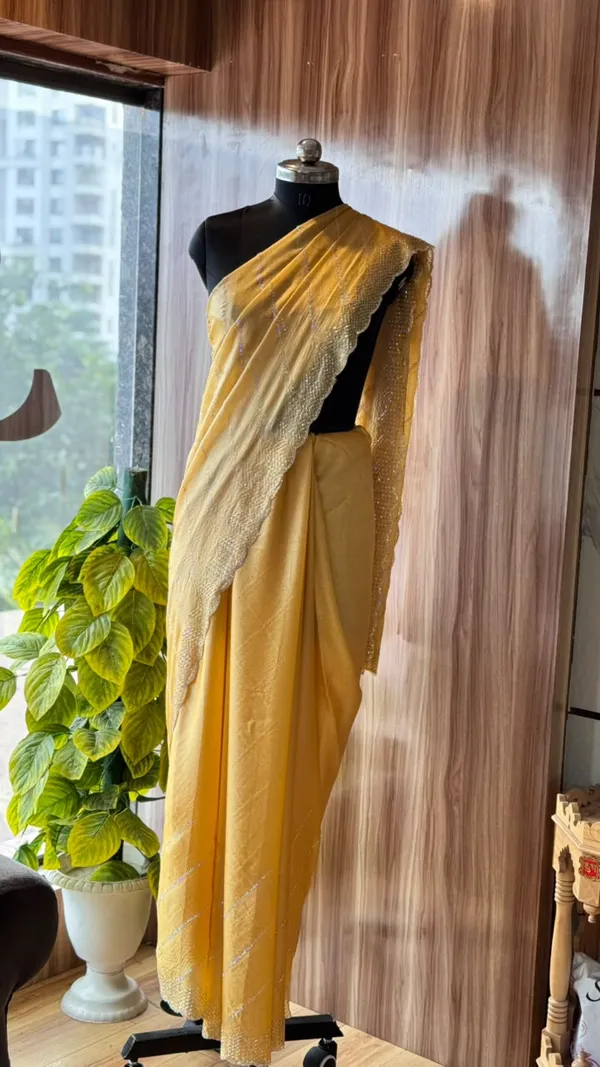 Yellow_Sheer_Scalloped_Embellished_Saree_For_Women