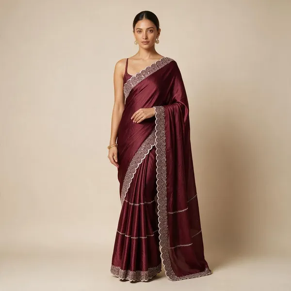 Maroon_Sheer_Scalloped_Border_Embellished_Saree_For_Women