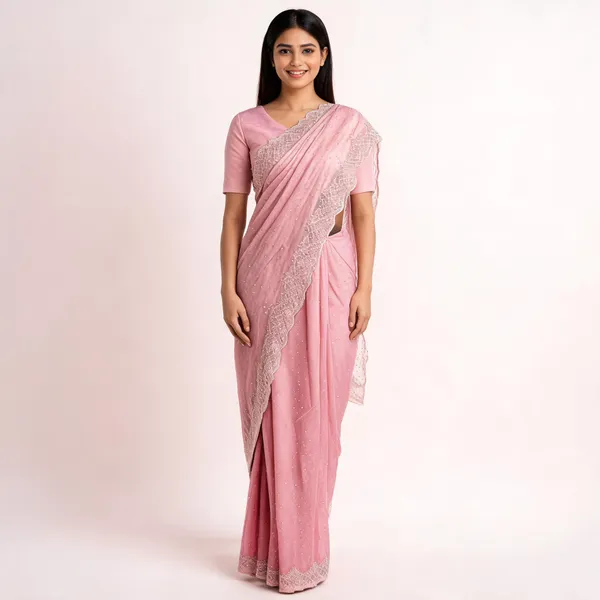 Pink_Net_Embellished_Saree_For_Women