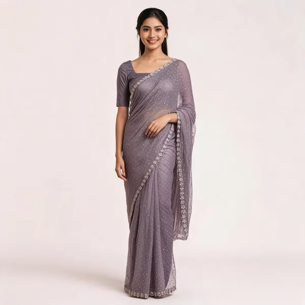 Grey_Net_Floral_Embellished_Saree_For_Women