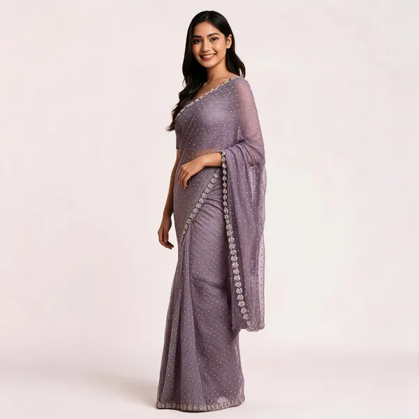 Grey_Net_Floral_Embellished_Saree_For_Women