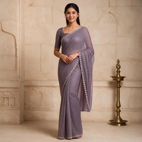 Grey_Net_Floral_Embellished_Saree_For_Women