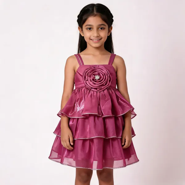 Pink_Satin_Sleeveless_Layered_Party_Dress_For_Girls