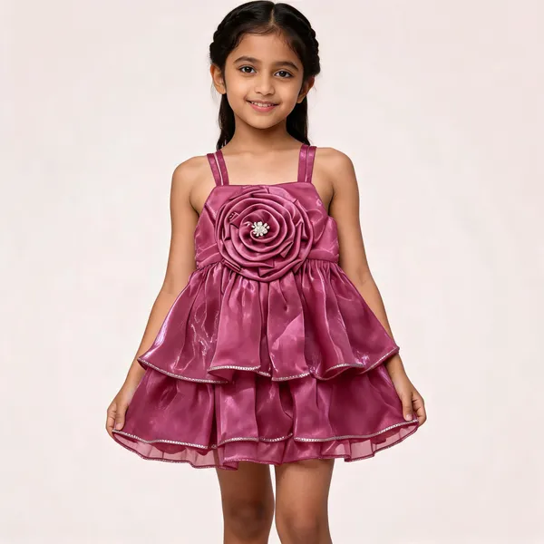 Pink_Satin_Sleeveless_Layered_Party_Dress_For_Girls
