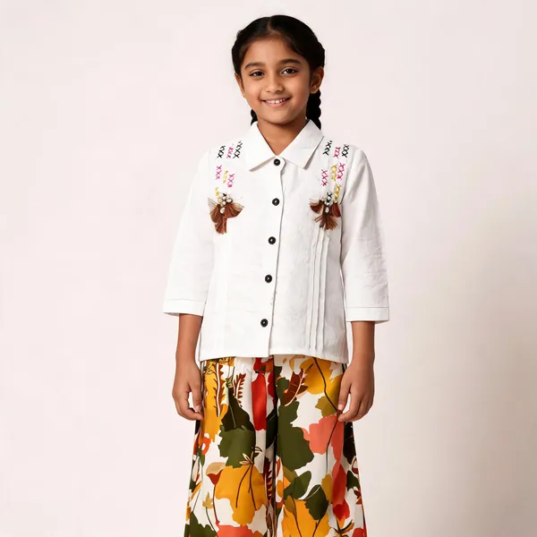 White_Cotton_Embroidered_Kurta_Set_For_Girls