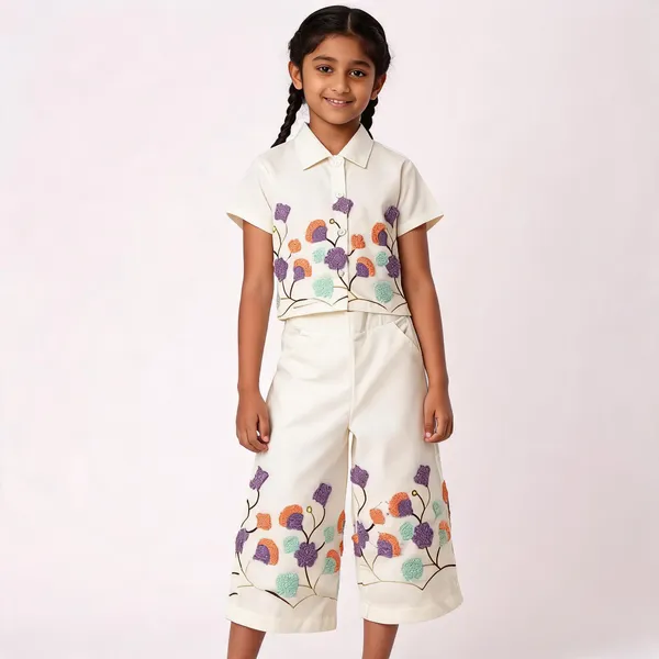 White_Cotton_Embroidered_Shirt_And_Pants_Set_For_Girls