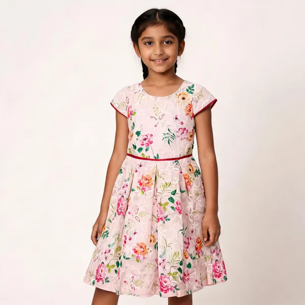 Pink_Cotton_Floral_Fit_And_Flare_Dress_For_Girls