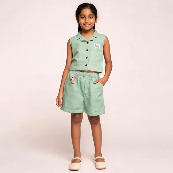 Mint_Green_Cotton_Sleeveless_Vest_And_Shorts_Set_For_Boys