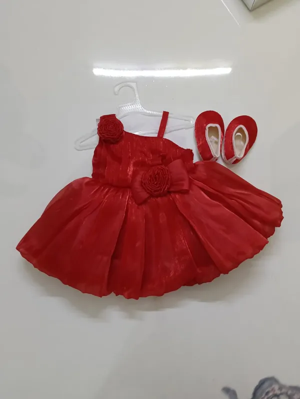 Red_Satin_Party_Wear_Frock_Set_for_Girls