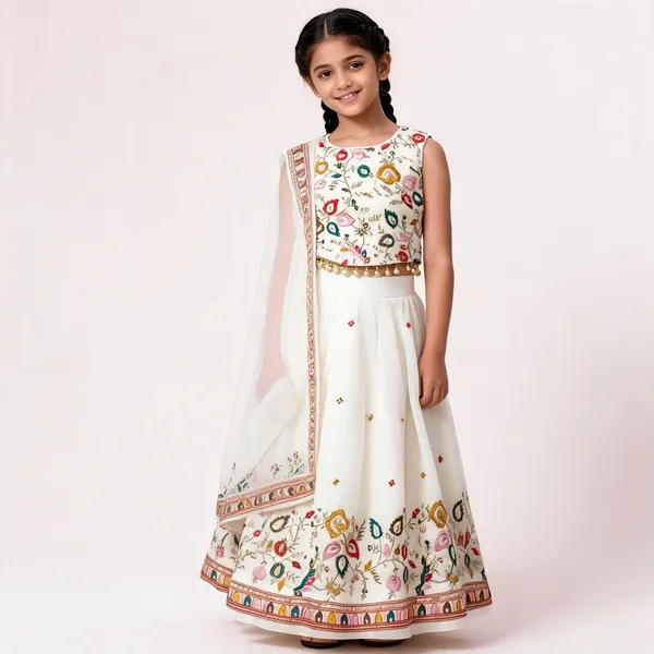 White_Cotton_Embroidered_Lehenga_Choli_For_Girls