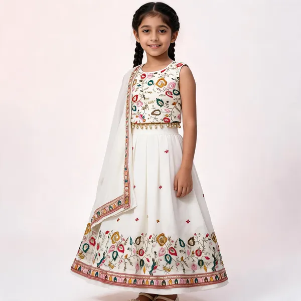 White_Cotton_Embroidered_Lehenga_Choli_For_Girls