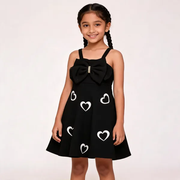Black_Cotton_Sleeveless_Heart_Print_Frock_Dress_For_Girls