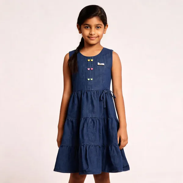 Navy_Cotton_Sleeveless_Tiered_Dress_For_Girls